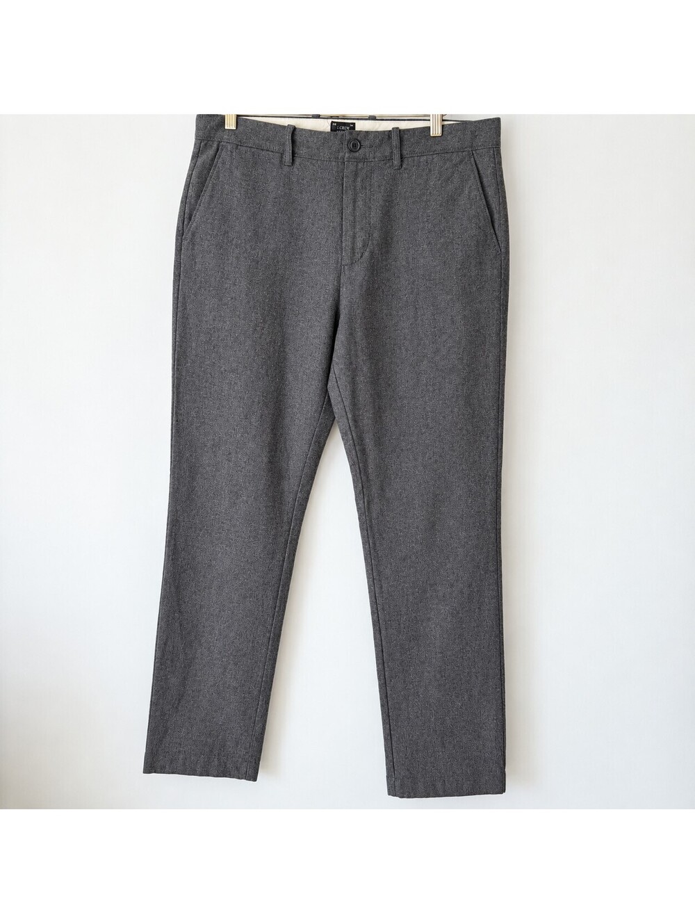 Rare J.Crew 770 Straight Brushed Twill Pants Salt & Pepper Gray Slacks 34x32